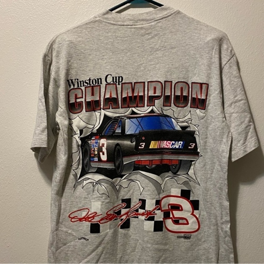 Vintages Shirt The intimidator Dale Earhart Mens Size M Nutmeg Made In‎ U.S.A - Picture 8 of 13